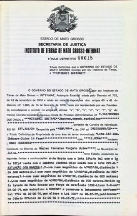 NÚMERO DO TÍTULO: 00615