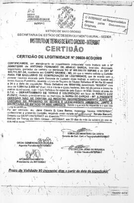 NÚMERO DA CERTIDÃO: 06600-6CD.2009