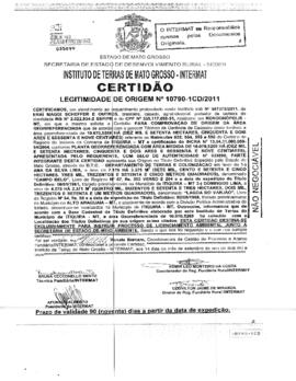 NÚMERO DA CERTIDÃO: 10790-1CD-2011