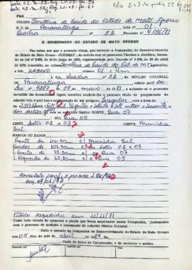 NÚMERO DO TÍTULO: SEM DADOS