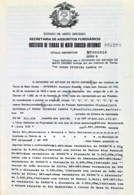 NÚMERO DO TÍTULO: 001614