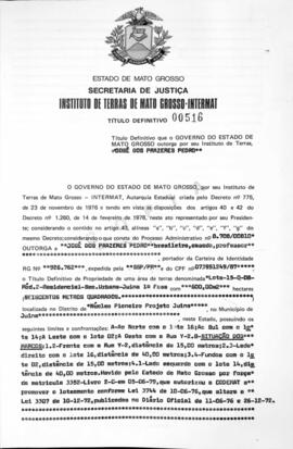 NÚMERO DO TÍTULO: 00516