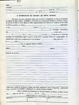 NÚMERO DO TÍTULO: SEM DADOS