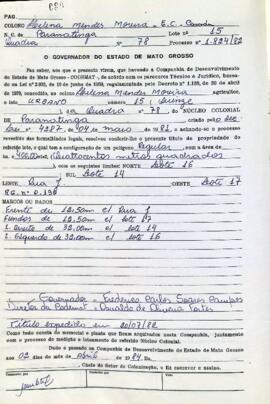 NÚMERO DO TÍTULO: SEM DADOS