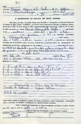 NÚMERO DO TÍTULO: 002300