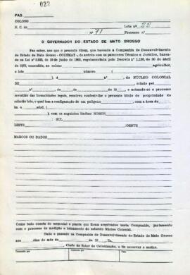 NÚMERO DO TÍTULO: SEM DADOS