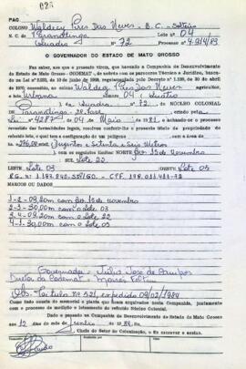 NÚMERO DO TÍTULO: SEM DADOS