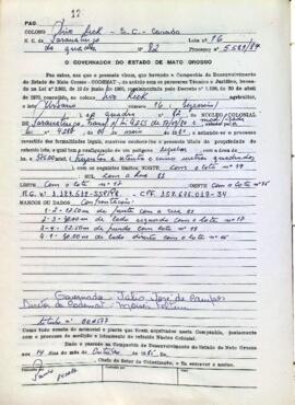 NÚMERO DO TÍTULO: 002577